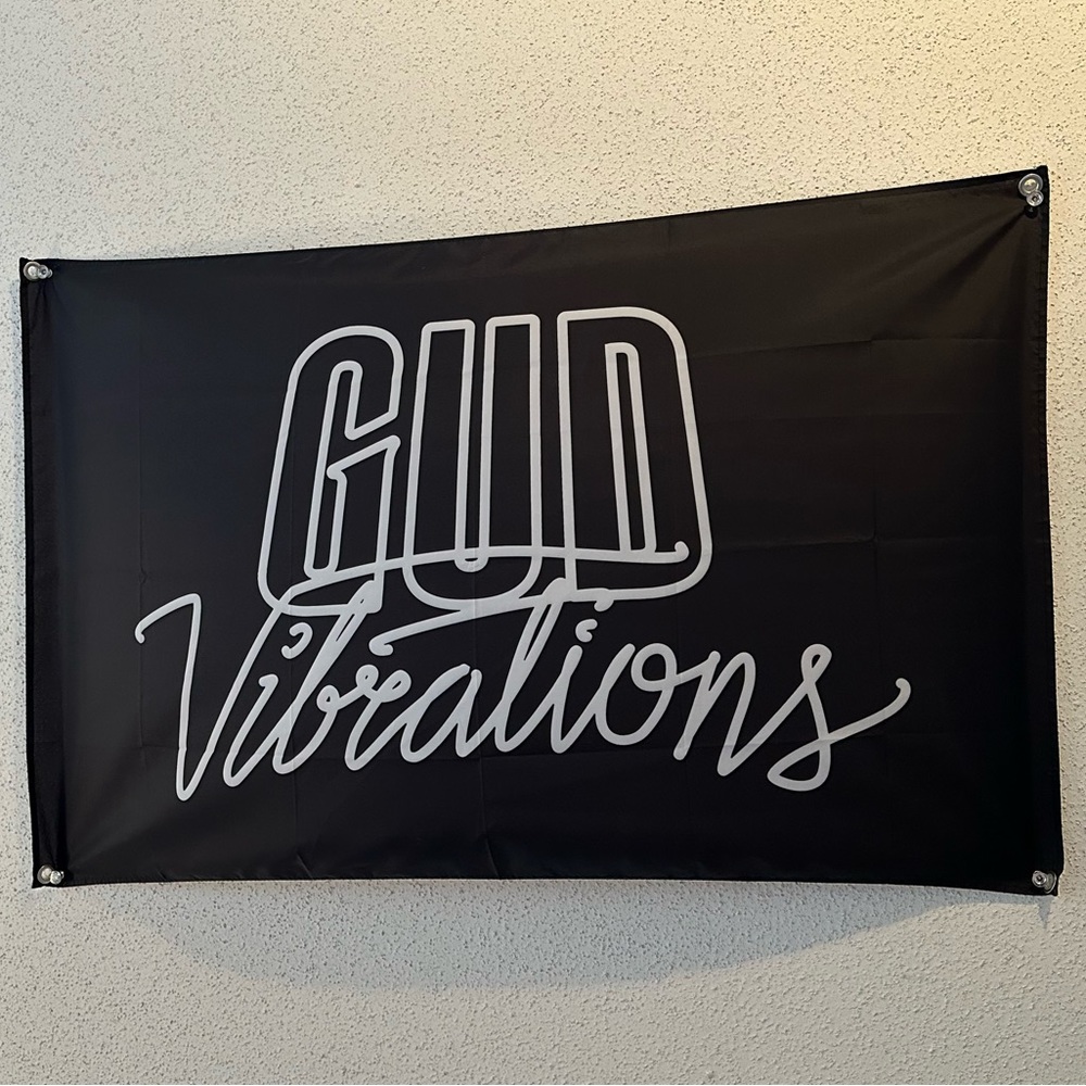 Gud Vibrations Record Label tapestry / flag (Slander + NGHTMRE) - OFFICIAL MERCH